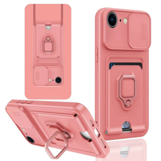 Sliding Camshield Magnetic Card Holder Silicone Phone Case, For iPhone 7 / 8 / SE 2022, For iPhone 13 Pro Max, For iPhone 13 Pro, For iPhone 13