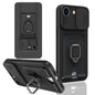 Sliding Camshield Magnetic Card Holder Silicone Phone Case, For iPhone 14 Pro Max, For iPhone 7 / 8 / SE 2022, For iPhone 13 Pro Max, For iPhone 13 Pro
