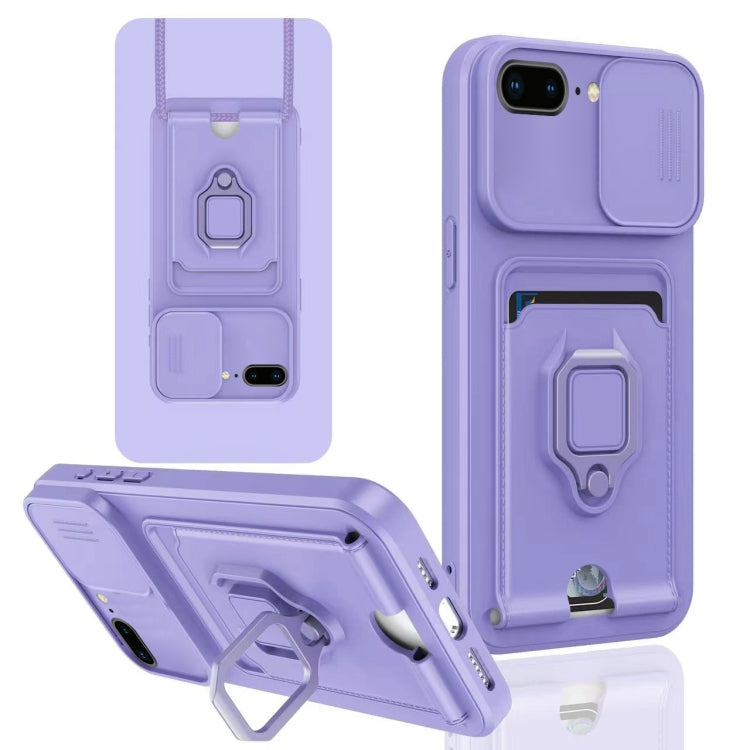 Sliding Camshield Magnetic Card Holder Silicone Phone Case, For iPhone XR, For iPhone XS Max, For iPhone 7 Plus / 8 Plus