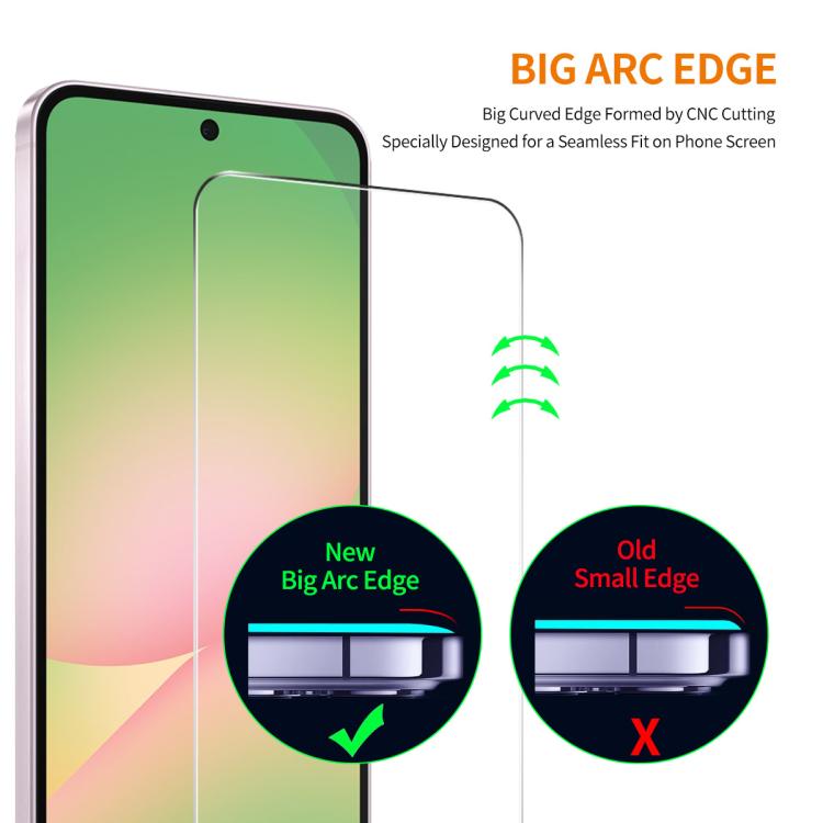 ENKAY 9H Big Arc Edge High Aluminum-silicon Tempered Glass Film, For Galaxy M47 5G, For Galaxy Z Fold8 5G Outer Screen, For Galaxy Z Fold8 Ultra 5G Outer Screen, For Galaxy Z Flip8 5G Outer Screen, For Galaxy A57 5G, For Galaxy A37 5G, For Galaxy A27 5...