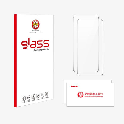 2pcs ENKAY 9H Big Arc Edge High Aluminum-silicon Tempered Glass Film