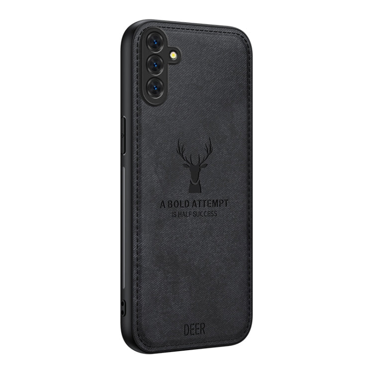 Deer Head Cloth Skin All-inclusive Phone Case, For Samsung Galaxy S24 FE 5G
