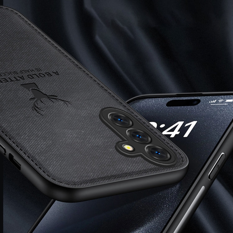 Deer Head Cloth Skin All-inclusive Phone Case, For Samsung Galaxy S24 FE 5G