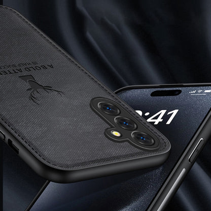 Deer Head Cloth Skin All-inclusive Phone Case, For Samsung Galaxy S24 FE 5G