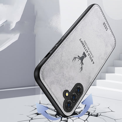 Deer Head Cloth Skin All-inclusive Phone Case, For Samsung Galaxy S24 FE 5G