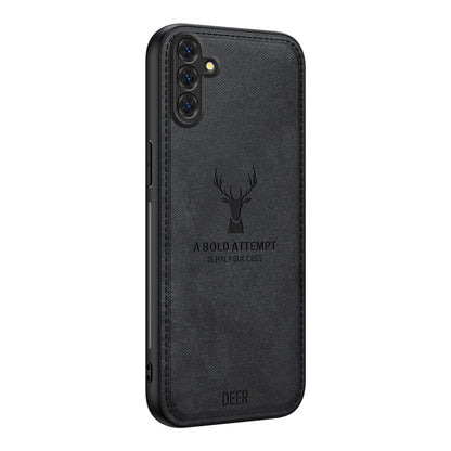 Deer Head Cloth Skin All-inclusive Phone Case, For Samsung Galaxy S25 Edge 5G, For Samsung Galaxy A56 5G, For Samsung Galaxy A26 5G, For Samsung Galaxy A36, For Samsung Galaxy S25 5G, For Samsung Galaxy S25+ 5G, For Samsung Galaxy S25 Ultra 5G���������...