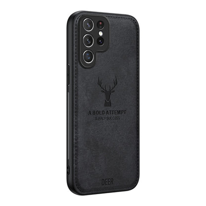 Deer Head Cloth Skin All-inclusive Phone Case, For Samsung Galaxy S25 Edge 5G, For Samsung Galaxy A56 5G, For Samsung Galaxy A26 5G, For Samsung Galaxy A36, For Samsung Galaxy S25 5G, For Samsung Galaxy S25+ 5G, For Samsung Galaxy S25 Ultra 5G���������...