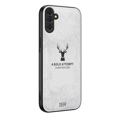 Deer Head Cloth Skin All-inclusive Phone Case, For Samsung Galaxy S25 Edge 5G, For Samsung Galaxy A56 5G, For Samsung Galaxy A26 5G, For Samsung Galaxy A36, For Samsung Galaxy S25 5G, For Samsung Galaxy S25+ 5G, For Samsung Galaxy S25 Ultra 5G���������...