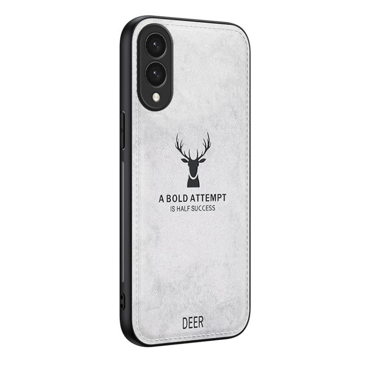 Deer Head Cloth Skin All-inclusive Phone Case, For Samsung Galaxy S25 Edge 5G, For Samsung Galaxy A56 5G, For Samsung Galaxy A26 5G, For Samsung Galaxy A36, For Samsung Galaxy S25 5G, For Samsung Galaxy S25+ 5G, For Samsung Galaxy S25 Ultra 5G���������...