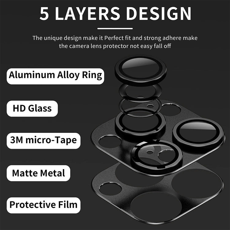 ENKAY Anti-reflection Camera Lens Aluminium Alloy Tempered Glass Film, For iPhone 16 / 16 Plus