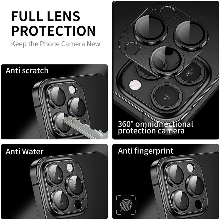 ENKAY Anti-reflection Camera Lens Aluminium Alloy Tempered Glass Film, For iPhone 16 / 16 Plus