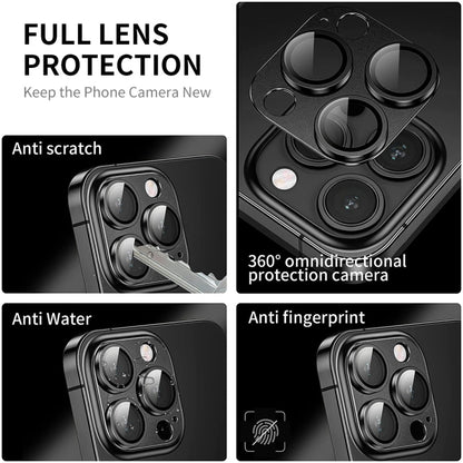 ENKAY Anti-reflection Camera Lens Aluminium Alloy Tempered Glass Film, For iPhone 16 / 16 Plus
