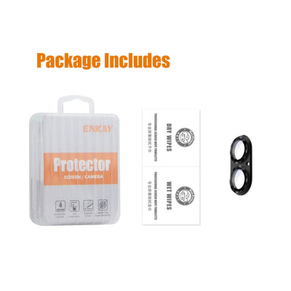 ENKAY Anti-reflection Camera Lens Aluminium Alloy Tempered Glass Film, For iPhone 16 / 16 Plus