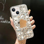 Mirror Handmade Bling Rhinestone PC Phone Case, For iPhone 15 Pro, For iPhone 15 Plus, For iPhone 15, For iPhone 14 Plus, For iPhone 14, For iPhone 14 Pro