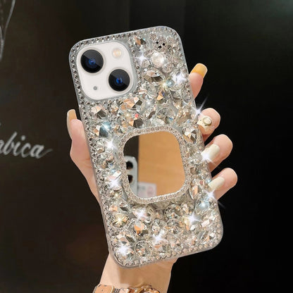 Mirror Handmade Bling Rhinestone PC Phone Case, For iPhone 15 Pro, For iPhone 15 Plus, For iPhone 15, For iPhone 14 Plus, For iPhone 14, For iPhone 14 Pro