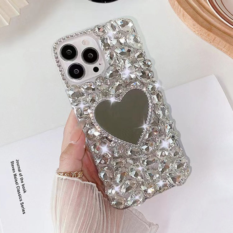 Mirror Handmade Bling Rhinestone PC Phone Case, For iPhone 14 Pro Max, For iPhone 13 Pro Max, For iPhone 13 Pro, For iPhone 13, For iPhone 13 mini, For iPhone 12