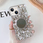 Mirror Handmade Bling Rhinestone PC Phone Case, For iPhone 14 Pro Max, For iPhone 13 Pro Max, For iPhone 13 Pro, For iPhone 13, For iPhone 13 mini, For iPhone 12