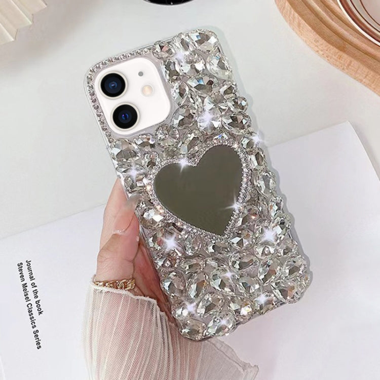 Mirror Handmade Bling Rhinestone PC Phone Case, For iPhone 14 Pro Max, For iPhone 13 Pro Max, For iPhone 13 Pro, For iPhone 13, For iPhone 13 mini, For iPhone 12