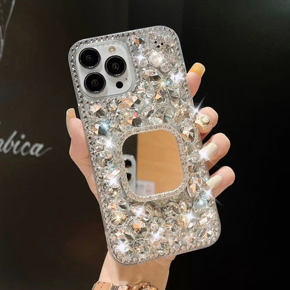 Mirror Handmade Bling Rhinestone PC Phone Case, For iPhone 17e / 16e, For iPhone 16 Pro Max, For iPhone 16 Pro, For iPhone 16 Plus, For iPhone 16, For iPhone 15 Pro Max