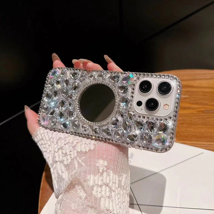 Mirror Handmade Bling Rhinestone PC Phone Case, For iPhone 15 Pro, For iPhone 15 Plus, For iPhone 15, For iPhone 14 Plus, For iPhone 14, For iPhone 14 Pro