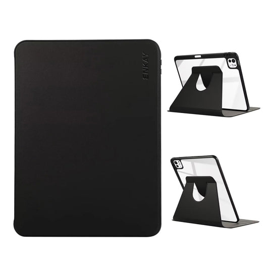 ENKAY 360 Rotation PMMA Leather Smart Tablet Case with Pen Slot