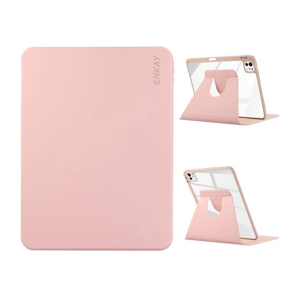 ENKAY 360 Rotation PMMA Leather Smart Tablet Case with Pen Slot, For iPad Air 13 2026 / 2025 / 2024, For iPad Air 11 2026 / 2025 / 2024, For iPad Pro 13 2025 / 2024, For iPad Pro 11 2025 / 2024