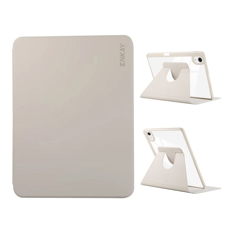 ENKAY 360 Rotation PMMA Leather Smart Tablet Case with Pen Slot