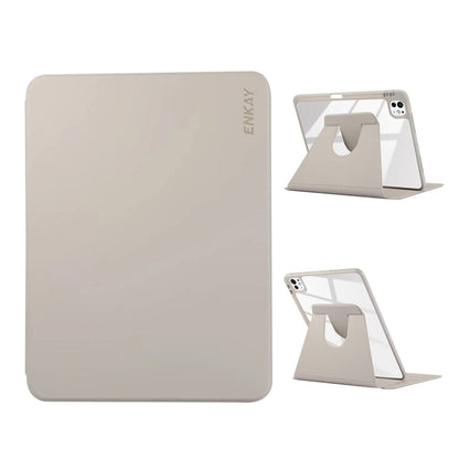 ENKAY 360 Rotation PMMA Leather Smart Tablet Case with Pen Slot, For iPad Air 13 2026 / 2025 / 2024, For iPad Air 11 2026 / 2025 / 2024, For iPad Pro 13 2025 / 2024, For iPad Pro 11 2025 / 2024