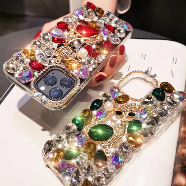 Handmade Bling Rhinestone Gemstone Fox PC Phone Case, For iPhone 17e / 16e, For iPhone 16 Pro Max, For iPhone 16 Pro, For iPhone 16 Plus, For iPhone 16, For iPhone 15 Pro Max