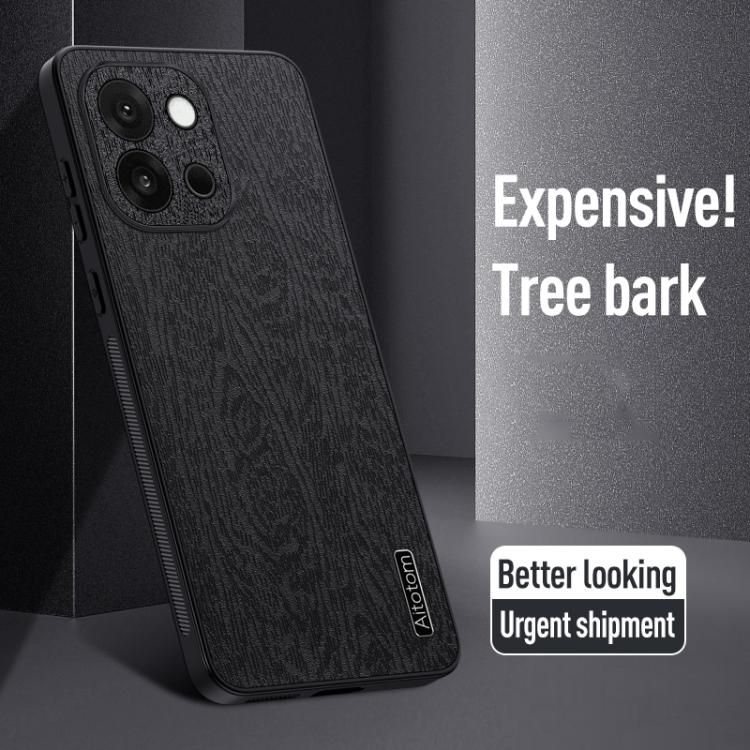 Tree Bark Leather Shockproof Phone Case, For OnePlus 13T, For OnePlus 13, For OnePlus Ace 3 Pro