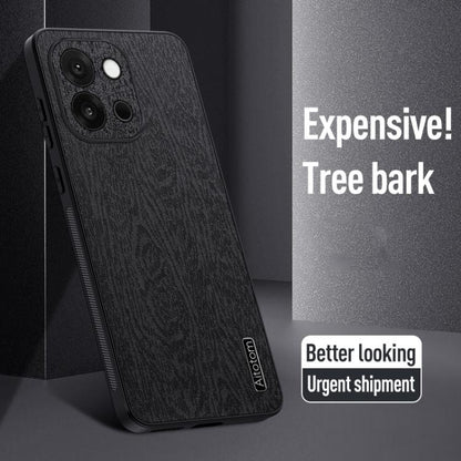 Tree Bark Leather Shockproof Phone Case, For OnePlus 13T, For OnePlus 13, For OnePlus Ace 3 Pro