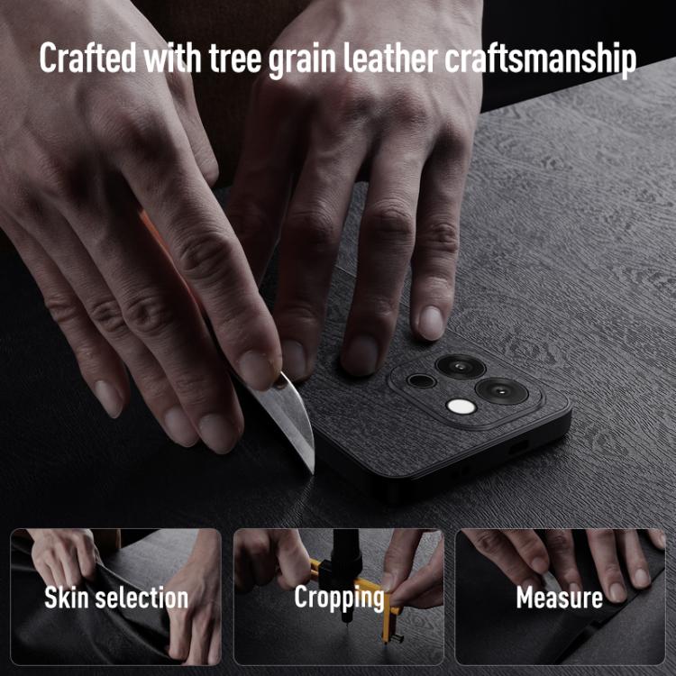 Tree Bark Leather Shockproof Phone Case, For OnePlus 13T, For OnePlus 13, For OnePlus Ace 3 Pro
