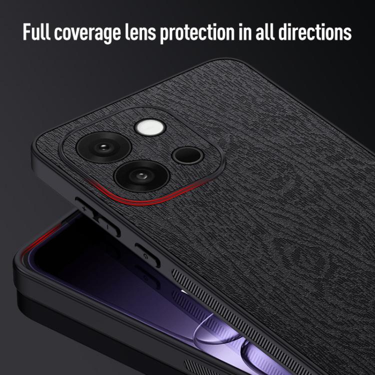 Tree Bark Leather Shockproof Phone Case, For OnePlus 13T, For OnePlus 13, For OnePlus Ace 3 Pro