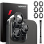 NORTHJO 2 Sets 6pcs Camera Lens Protector Cover Metal Ring Film, For iPhone 16 Pro / Pro Max