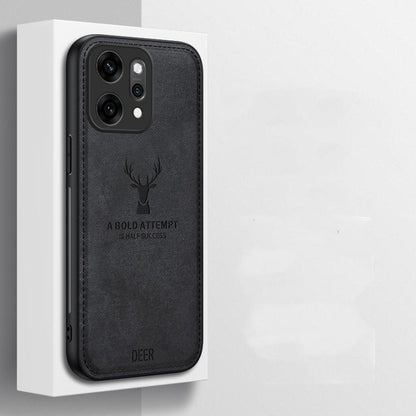 Deer Head Cloth Skin All-inclusive Phone Case