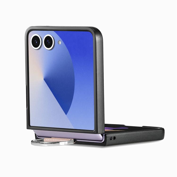 Litchi Texture Leather Ring Phone Case, For Samsung Galaxy Z Flip7 5G, For Samsung Galaxy Z Flip6 / Flip7 FE