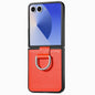 Litchi Texture Leather Ring Phone Case, For Samsung Galaxy Z Flip7 5G, For Samsung Galaxy Z Flip6 / Flip7 FE