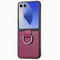 Litchi Texture Leather Ring Phone Case, For Samsung Galaxy Z Flip7 5G, For Samsung Galaxy Z Flip6 / Flip7 FE