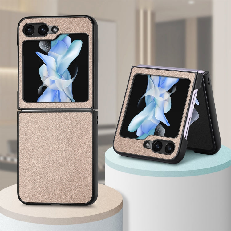 Litchi Texture Leather Fold Phone Case, For Samsung Galaxy Z Flip6 / Flip7 FE