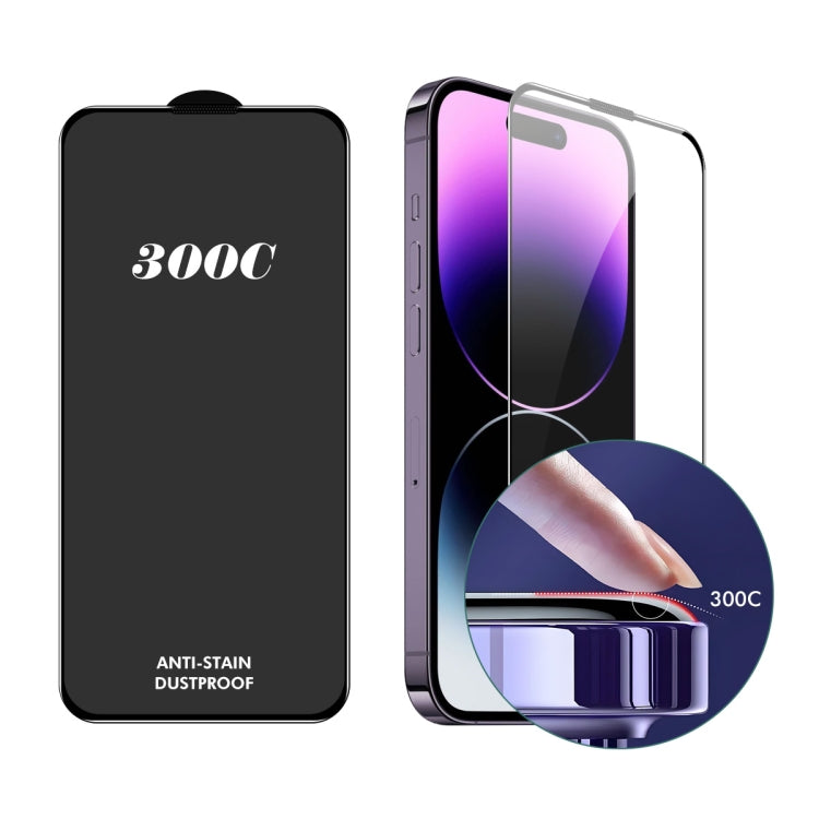 ENKAY 300C Super Large Arc Full Coverage High Aluminum-silicon Tempered Glass Film, For iPhone 16 Pro Max, For iPhone 16 Pro, For iPhone 15 Pro Max, For iPhone 15 Pro, For iPhone 14 Pro, For iPhone 14 Pro Max, For iPhone 12 Pro Max���������������������...