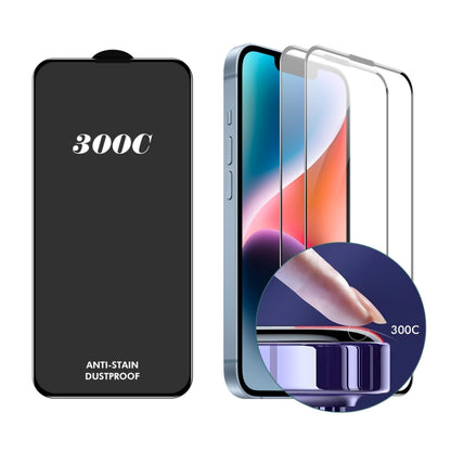 2pcs ENKAY 300C Super Large Arc Full Coverage High Aluminum-silicon Tempered Glass Film, For iPhone 16 Pro Max, For iPhone 16 Pro, For iPhone 15 Pro Max, For iPhone 15 Pro, For iPhone 14 Pro, For iPhone 14 Pro Max, For iPhone 12 Pro Max����������������...