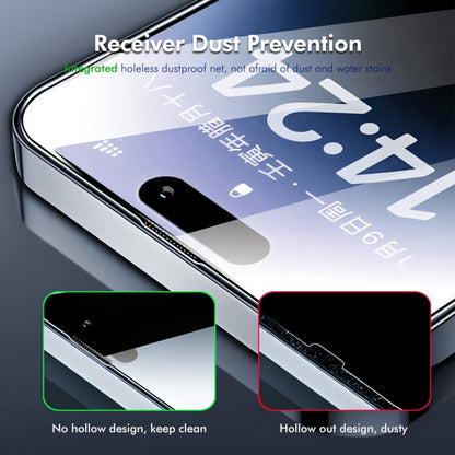 2pcs ENKAY 300C Super Large Arc Full Coverage High Aluminum-silicon Tempered Glass Film, For iPhone 16 Pro Max, For iPhone 16 Pro, For iPhone 15 Pro Max, For iPhone 15 Pro, For iPhone 14 Pro, For iPhone 14 Pro Max, For iPhone 12 Pro Max����������������...