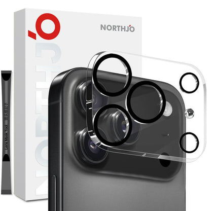 NORTHJO Camera Lens Protector 3D Night Shot Tempered Glass Film, For iPhone Duo, For iPhone 18 Pro, For iPhone 18 Pro Max, For iPhone 17 Pro Max, For iPhone 17 Pro, For iPhone 17, For iPhone Air, For iPhone 17e / 16e, For iPhone 16 Pro / 16 Pro Max    ...