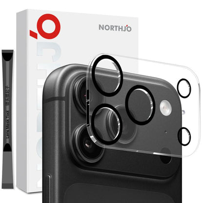 NORTHJO Camera Lens Protector 3D Night Shot Tempered Glass Film, For iPhone Duo, For iPhone 18 Pro, For iPhone 18 Pro Max, For iPhone 17 Pro Max, For iPhone 17 Pro, For iPhone 17, For iPhone Air, For iPhone 17e / 16e, For iPhone 16 Pro / 16 Pro Max    ...