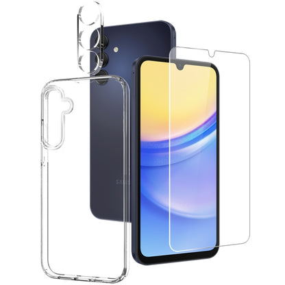 NORTHJO 3 in 1 TPU Phone Case with Screen Protector and Lens Film, For Samsung Galaxy S25 FE 5G, For Samsung Galaxy A16 5G, For Samsung Galaxy A06 4G, For Samsung Galaxy S24 FE 5G, For Samsung Galaxy A55 5G, For Samsung Galaxy A35 5G                   ...