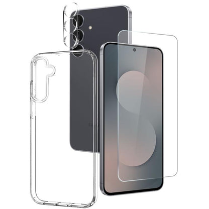 NORTHJO 3 in 1 TPU Phone Case with Screen Protector and Lens Film, For Samsung Galaxy S25 FE 5G, For Samsung Galaxy A16 5G, For Samsung Galaxy A06 4G, For Samsung Galaxy S24 FE 5G, For Samsung Galaxy A55 5G, For Samsung Galaxy A35 5G                   ...