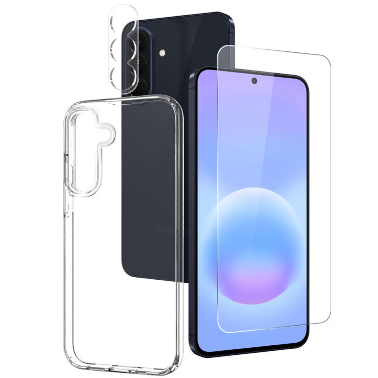 NORTHJO 3 in 1 TPU Phone Case with Screen Protector and Lens Film, For Galaxy A57 5G, For Galaxy A37 5G, For Galaxy A27 5G, For Galaxy S25 FE 5G, For Galaxy A56 5G, For Galaxy A26 5G, For Galaxy A36 5G, For Galaxy A16 5G, For Galaxy A06 4G             ...