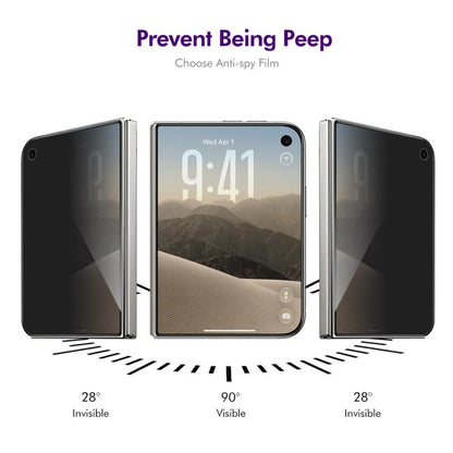 5 PCS/Pack ENKAY Hat-Prince 28 Degree Anti-peeping Privacy Tempered Glass Film, For iPhone Duo Outer Screen, For iPhone 18 Pro, For iPhone 18 Pro Max, For iPhone 17 Pro Max, For iPhone 17 Pro, For iPhone 17, For iPhone Air, For iPhone 16 Pro Max       ...