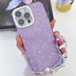 Plating Glitter Texture Chain Wristband TPU Phone Case with Lens Film, For iPhone 16 Pro Max