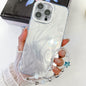 Plating Glitter Texture Chain Wristband TPU Phone Case with Lens Film, For iPhone 16 Pro Max